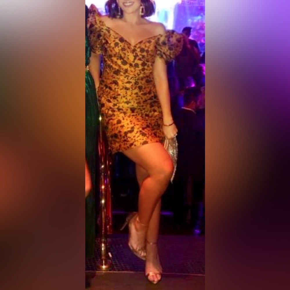 C/MEO Love Hate Mini Dress in Marigold Floral